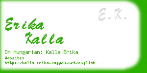 erika kalla business card